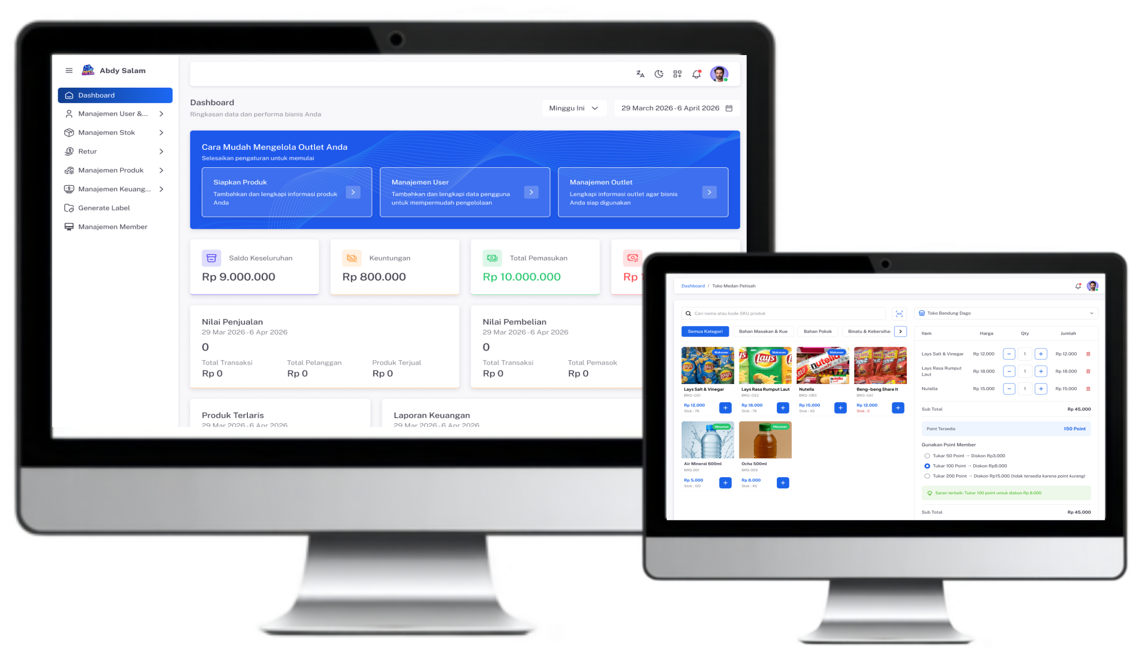 Web Kasir Interface
