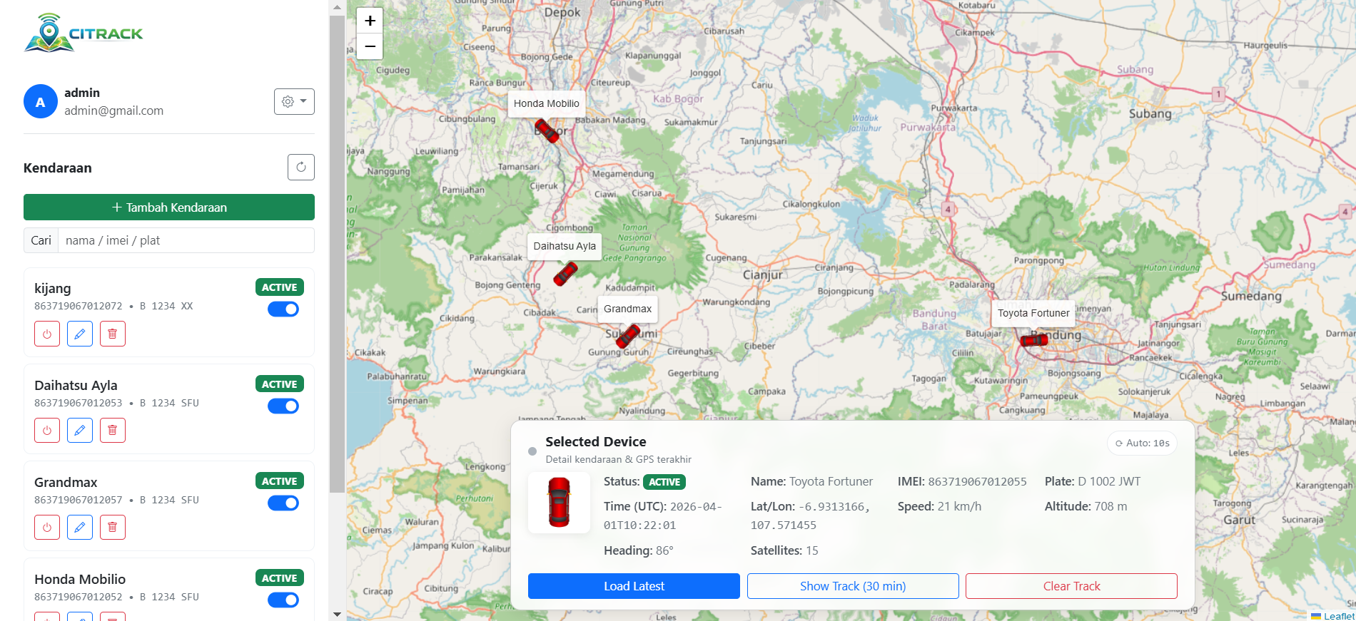 Dashboard Map View