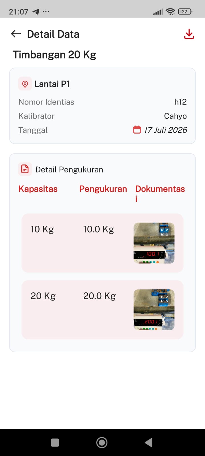 Timbangan Step 2
